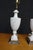 Mid 20th Century Pair of Italian Carved Marble Table Lamps With Brass Accents For Sale - Image 5 of 8