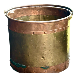 Hammered Brass & Copper Bucket Rivets & Handle