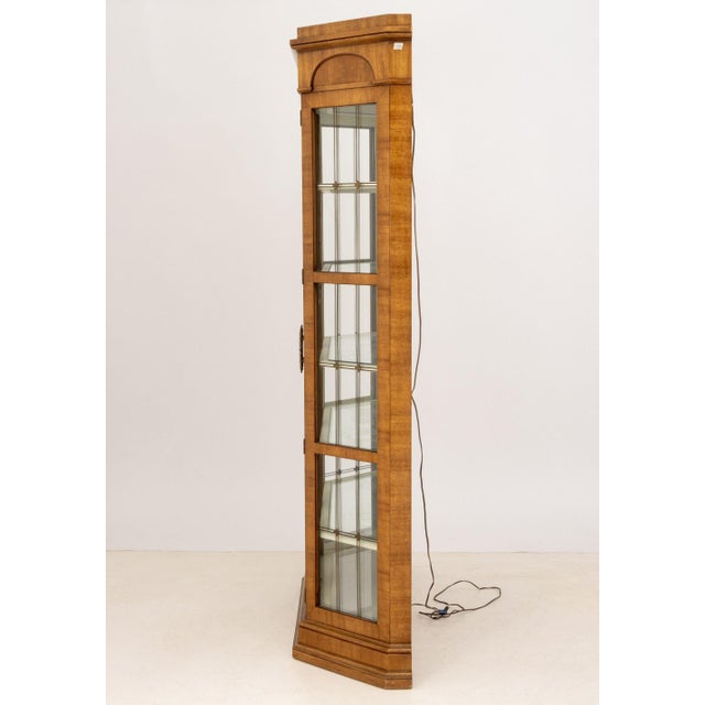 Brown Neoclassical Style Fruitwood and Glass Vitrine For Sale - Image 8 of 10