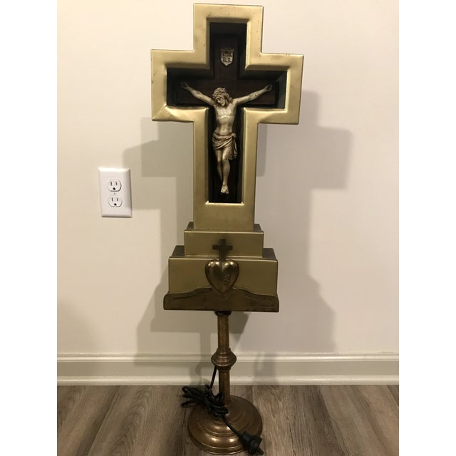 Art Deco 1930s Crucifix Neon Light Floor Lamp For Sale - Image 3 of 10