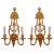 French Gilt Bronze Louis XVI Style Three-Arm Wall Light Sconces - A Pair For Sale - Image 3 of 3