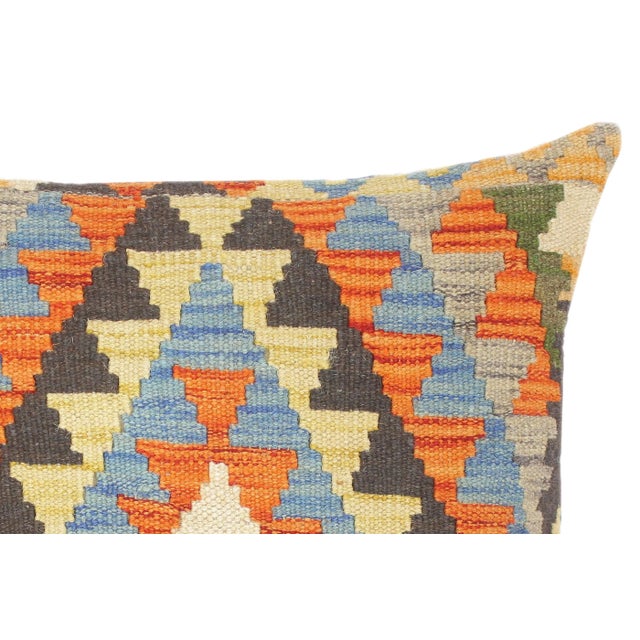 Shabby Chic Turkish Gregorio Hand Woven Kilim Throw Pillow For Sale - Image 4 of 7
