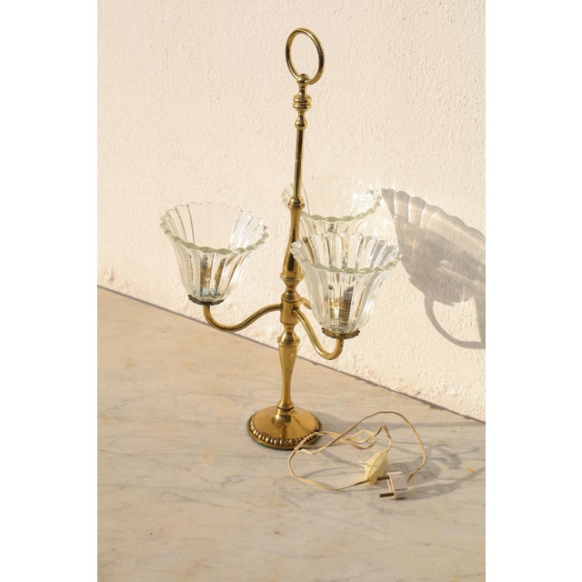 1940s Large Size Art Decò Murano Glass Table Lamp For Sale - Image 13 of 13