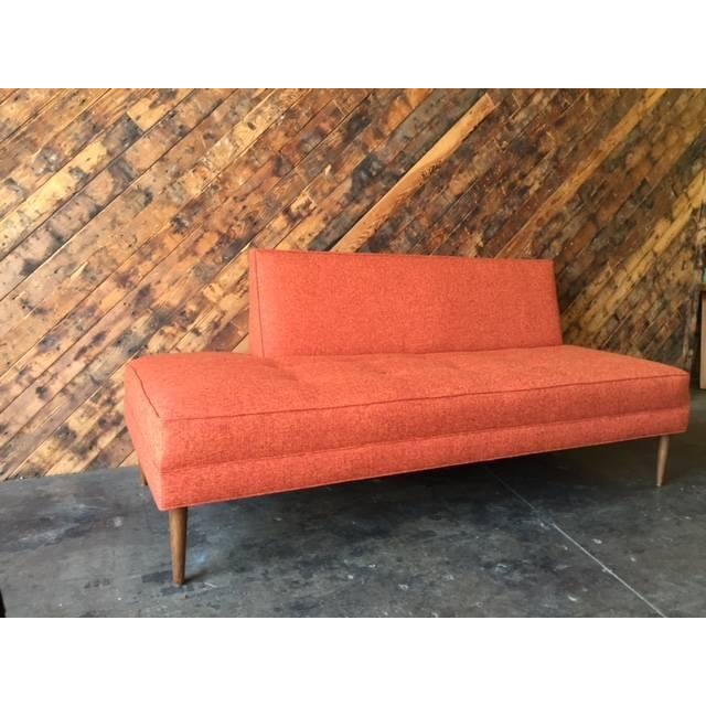 Mid Century Style Custom Day Bed Tweed Sofa | Chairish