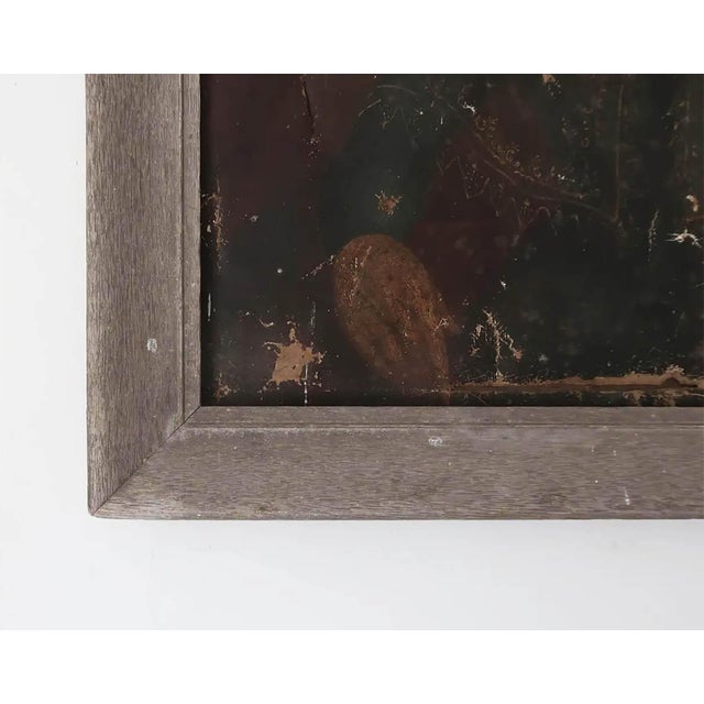 Early 19th Century Primitive Portrait of a Girl, 1820, Oil on Canvas For Sale - Image 5 of 6