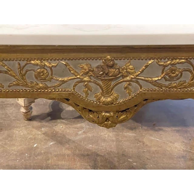 18th Century Italian Neoclassical Parcel Gilt Console For Sale In Dallas - Image 6 of 7