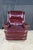 Animal Skin 1975 Lane Furniture Burgundy Red Oxblood Leather Nailhead Reclining Armchair For Sale - Image 7 of 18