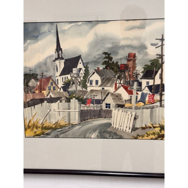 Design Plus Gallery presents Mendocino, a Framed Watercolor from M. B. Pritchard from 1996. This framed watercolor depicts...