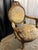 Wood Late 20th Century Ornate French Transitional Style Carved Ram's Head Armchair in Leopard Tapestry For Sale - Image 7 of 13
