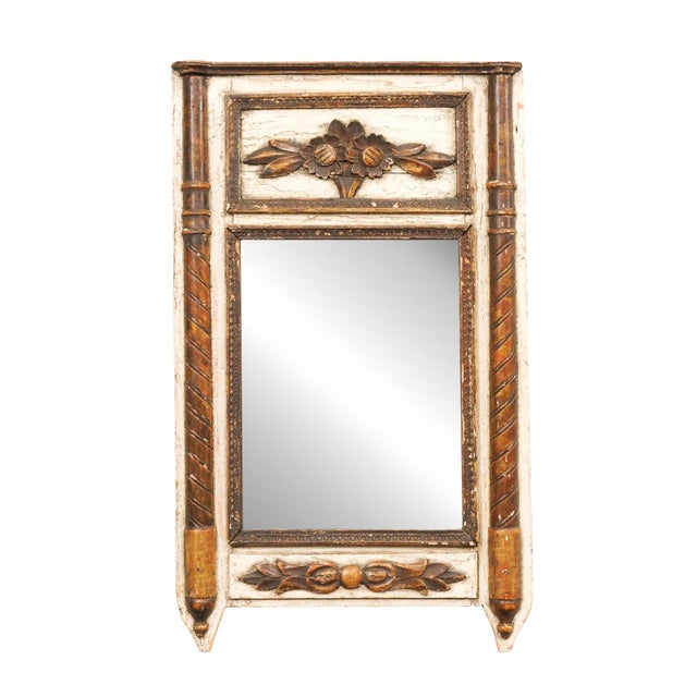 Ivory French Neoclassical 3 Ft Mirror, Circa 1820 For Sale - Image 8 of 12