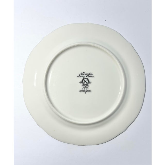 Noritake Noritake “Chandon, Platinum” Set of 8 Bone China Bread Plates For Sale - Image 4 of 4