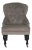 Tufted Armchair & Silver Nailheads in Mushroom Taupe & Java For Sale