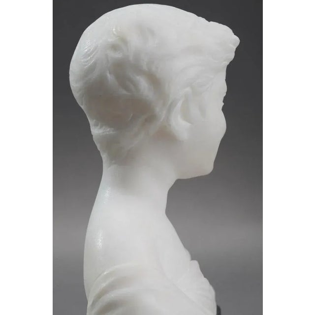 Small Alabaster Bust of Young Boy For Sale - Image 14 of 18