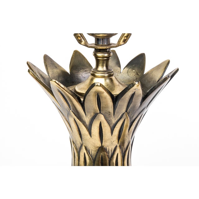 Mid-Century Modern Brass Pineapple Table Lamps - A Pair ...