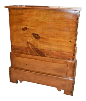 Vintage Custom Dovetailed Pine Blanket Chest, Refinished