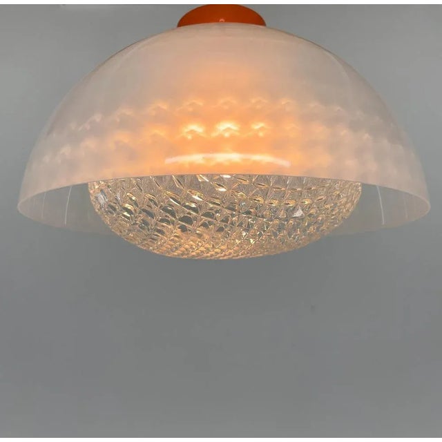 Mid-Century Plastic and Glass Pendant, Czechoslovakia, 1970s For Sale - Image 6 of 7