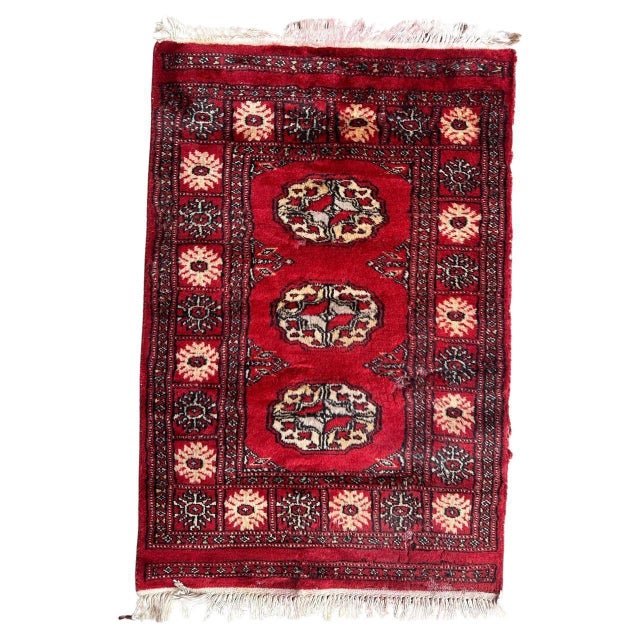 Small Vintage Pakistani Rug from Bobyrugs, 1980s For Sale - Image 16 of 16