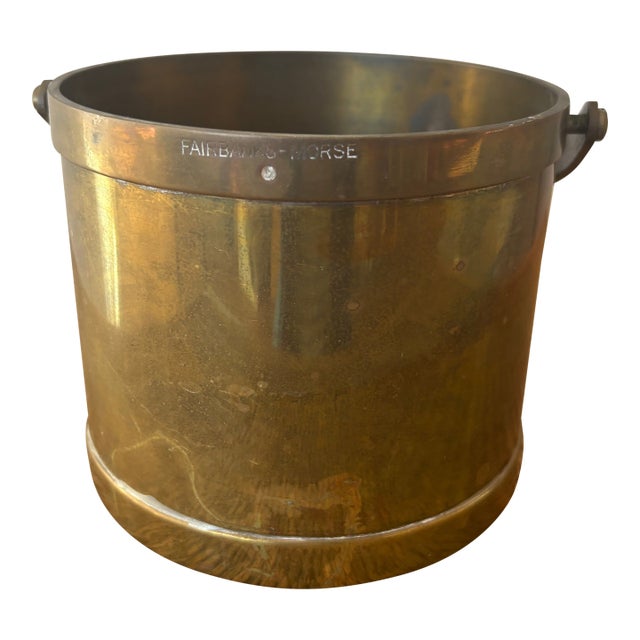 Mid 20th Century Solid Brass Fairbanks-Morse Seed Scale Pot For Sale