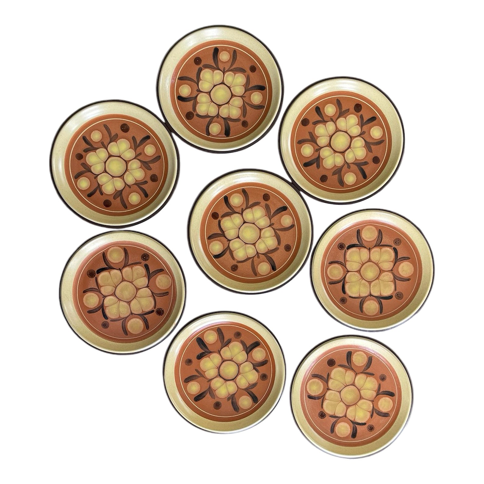 1970s Vintage Japanese Noritake Folkstone in Safari Plates - Set