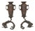 Antique Brown Bronze Vases, 1800s, Set of 2 For Sale