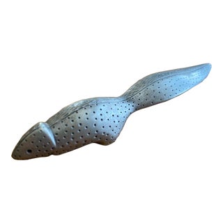 Vintage 1994 Sculpter Peter Diepenbrock Solid Pewter Squirrel Design Letter Opener / Paperweight For Sale