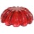 Vintage Murano Seguso Vetri d'Arte Sommerso Cranberry Red Bubbles Italian Art Glass Scallop Rim Bowl For Sale In Orlando - Image 6 of 6