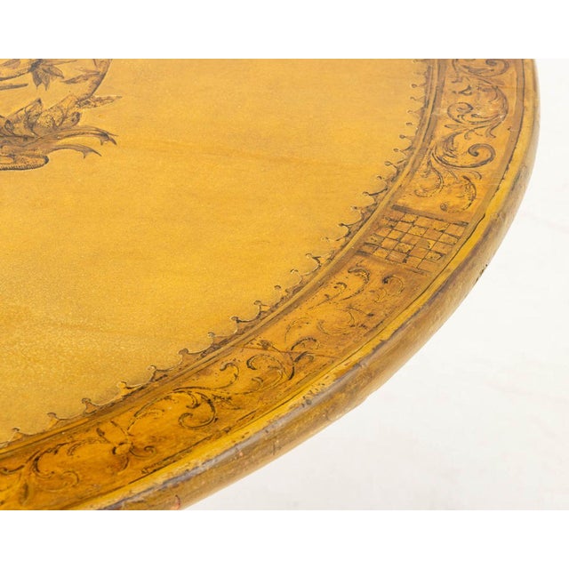 Chinoiserie Yellow Painted Occasional Table For Sale - Image 4 of 6