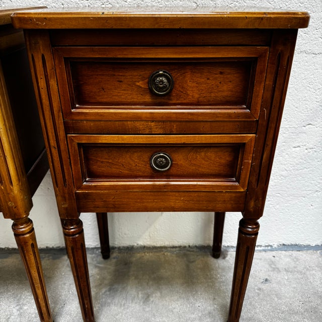 Louis XVI Style Bedside Tables, 1950s, Set of 2 For Sale - Image 4 of 15
