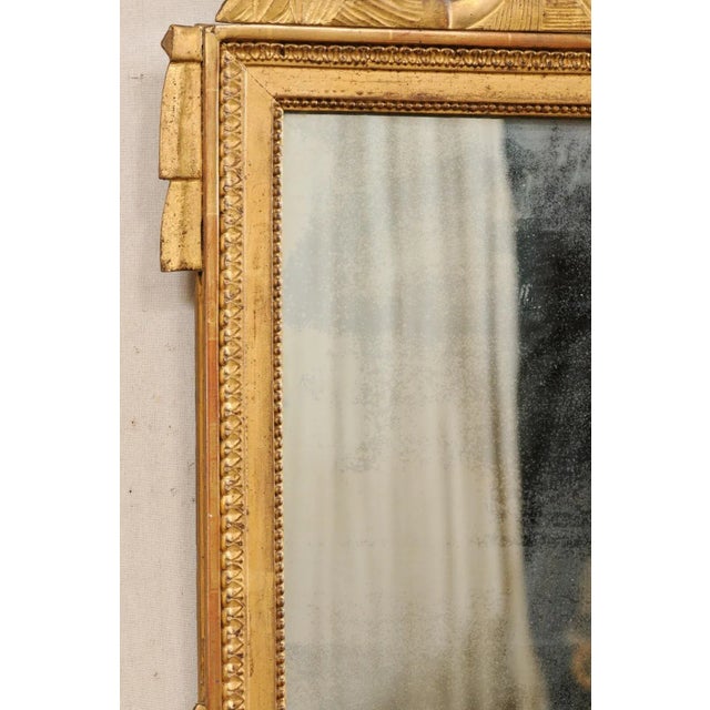 French French 19th Century Mirror with Exaggerated Crest For Sale - Image 3 of 10