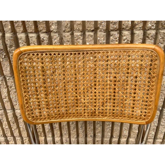 Mid 20th Century Mid Century Cesca Style Cane Back Counter Stool For Sale - Image 4 of 11