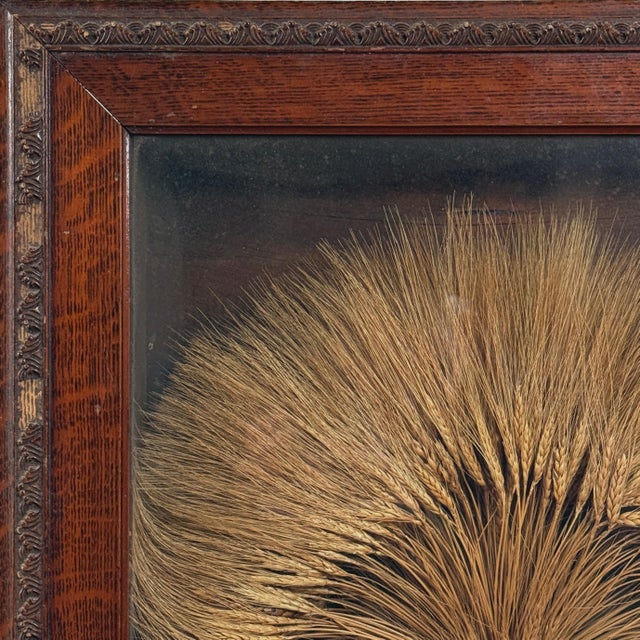 Antique Folk Art Mourning Wheat Shaft in Framed Shadowbox For Sale In Philadelphia - Image 6 of 8