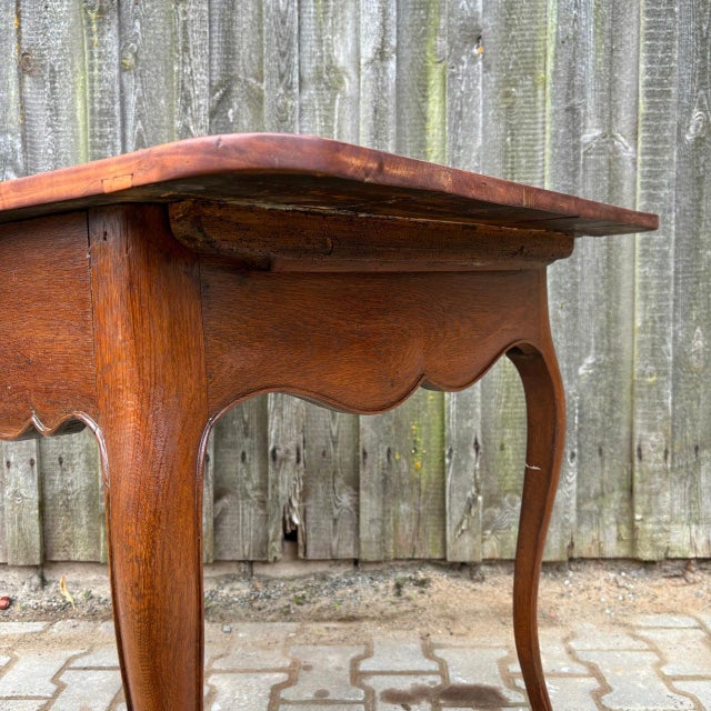 Antique Side Table in Cherry & Oak, France For Sale - Image 15 of 16