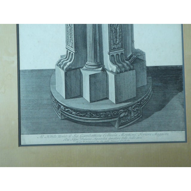 18th Century 18th Century Antique Giovanni Battista Piranesi Neoclassical Architectural Print For Sale - Image 5 of 7