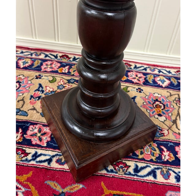Antique French Louis XIII Barley Twist Pedestal Plant Stand Oak 42" T For Sale - Image 16 of 18