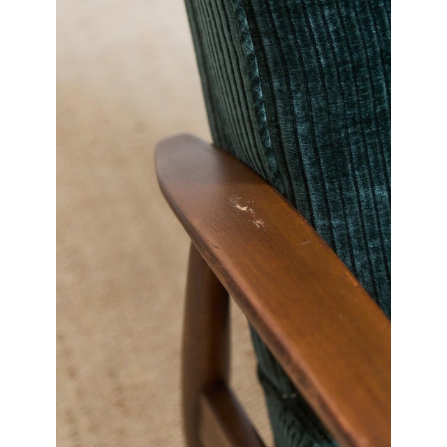 Mid 20th Century Styled After Mid Century Modern Upholstered Milo Baughman Armchair For Sale - Image 10 of 11