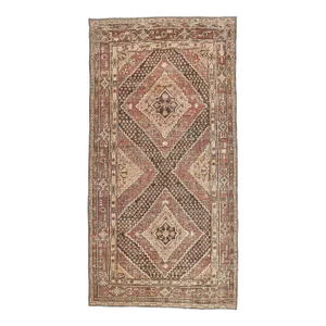 Mid 20th Century Distressed Antique Wool Khotan Rug
