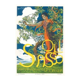 Oli Sasso - Original Advertising Lithograph by Plinio Nomellini - 1914 ca. 1914 ca. For Sale
