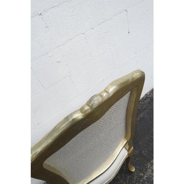 French Painted Carved High Back Desk Vanity Chair 3788 For Sale In Miami - Image 6 of 12