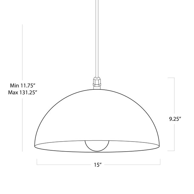 Regina Andrew Peridot Aluminum Outdoor Pendant, Small, Black For Sale In Detroit - Image 6 of 7