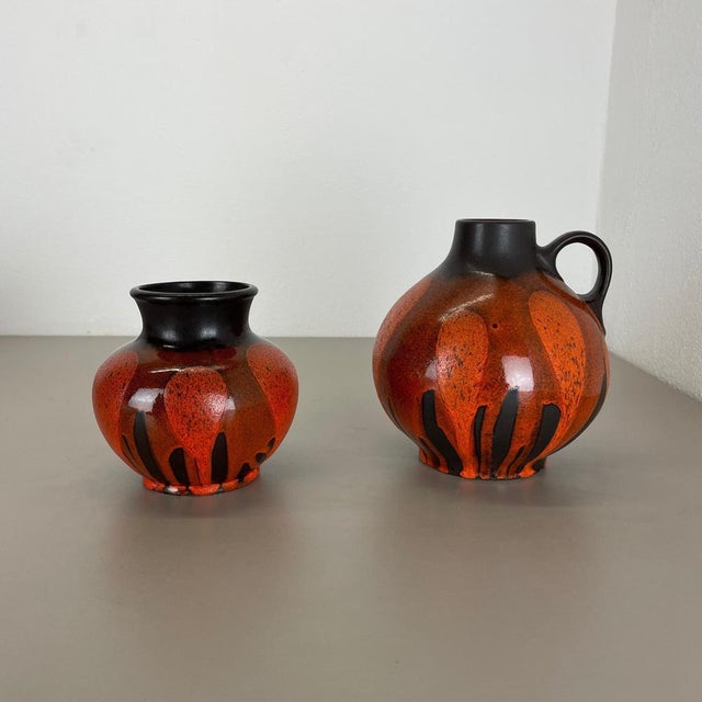 Article: Set of two ceramic vase elements. Producer: Steuler, Germany. Decade: 1970s : These original vintage Vase was...
