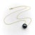 Modern 1990s 14k Gold Necklace With Black South Sea Pearl For Sale - Image 3 of 7