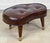 Mid-Century Modern Mid-Century Button Tuft Brown Vinyl Kidney Footstool Ottoman For Sale - Image 3 of 10
