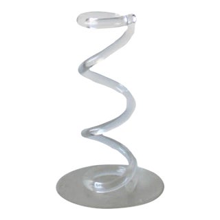 Dorothy Thorpe Style Twisted Lucite Acrylic Umbrella Walking Stick Stand For Sale