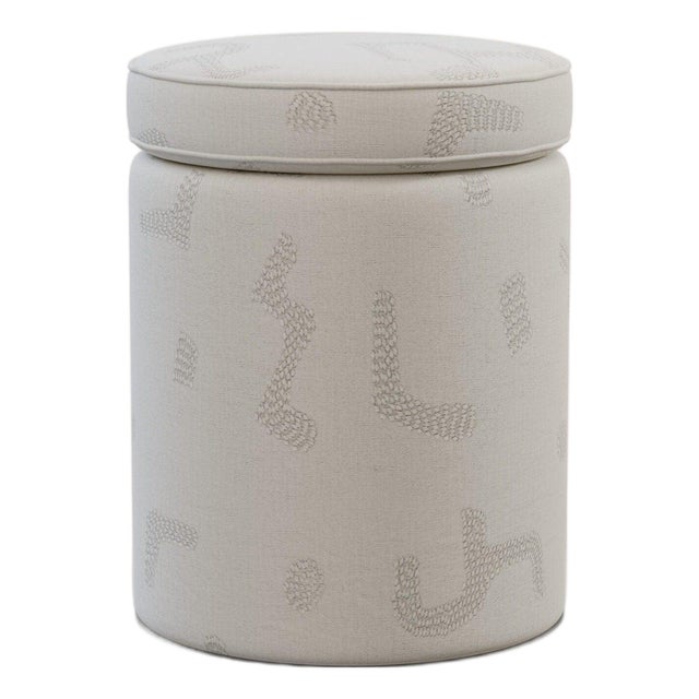 Powder Aurora Ottoman by Ceraudo For Sale