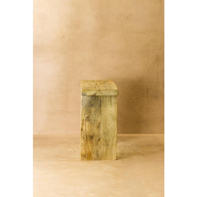 Rustic Vintage Rustic Elm Stool For Sale - Image 3 of 6