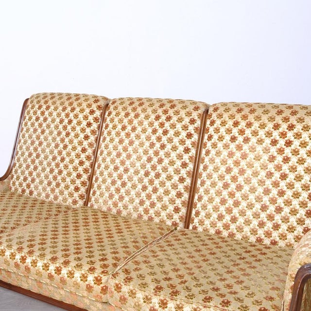 Vintage Regency Italian Three-Seater Velvet Sofa, 1950s For Sale - Image 9 of 18
