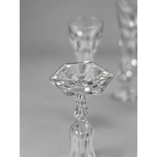 Glass Set of 6, Val St Lambert "Lalaing" Crystal Champagne Flutes For Sale - Image 7 of 7