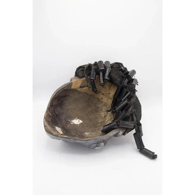 Bomber Bax, Decorated Angola Chokwe Mask, 2022, Paint on Vintage Mask For Sale - Image 9 of 12