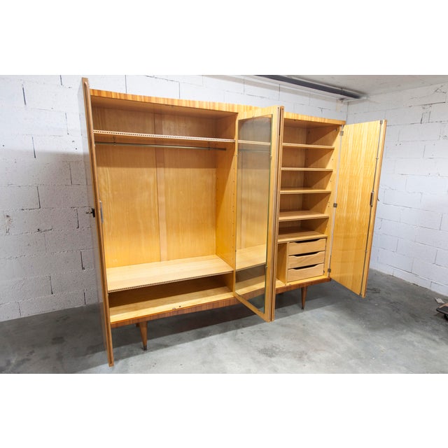 Scandinavian Wardrobe in Light Varnished Wood, 1960s For Sale - Image 15 of 18