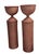 2000 - 2009 Pair of Vintage Woven Wicker Column Pedestals & Hourglass Urn Planters For Sale - Image 5 of 12